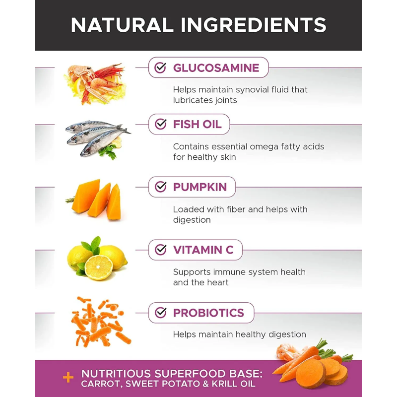 Natural Ingredient Pet Multi-effect Vitamin Chewable Tablets Comprehensively Safeguarding Pet Skin and Immune System Health