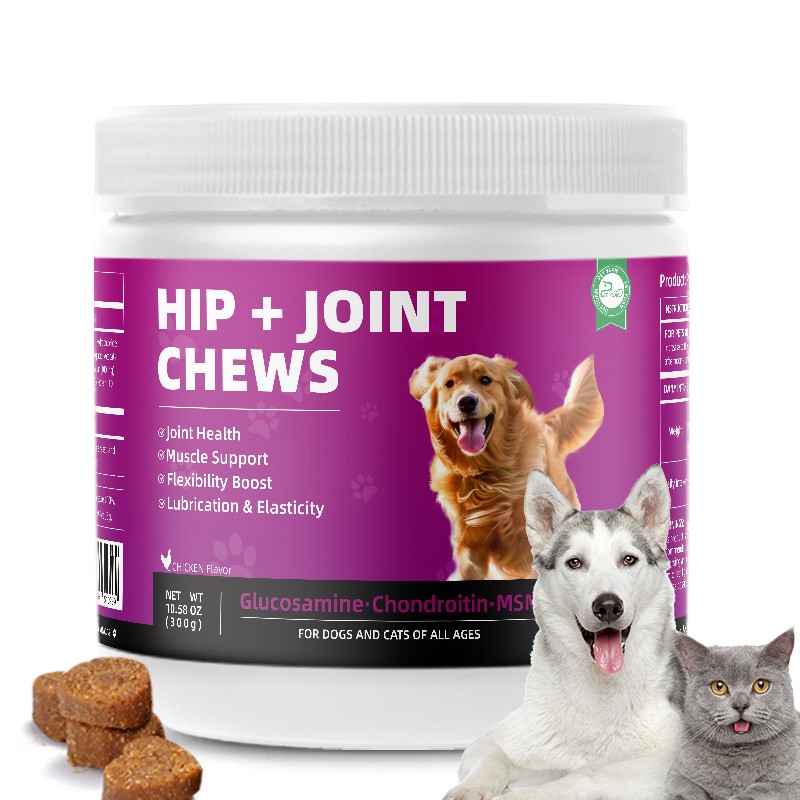Pet Yuan OEM Hip and Joint Supplement Dog Multivitamin Chew Treats Hip and Joint Supplements Chewable Glucosamine for Dogs