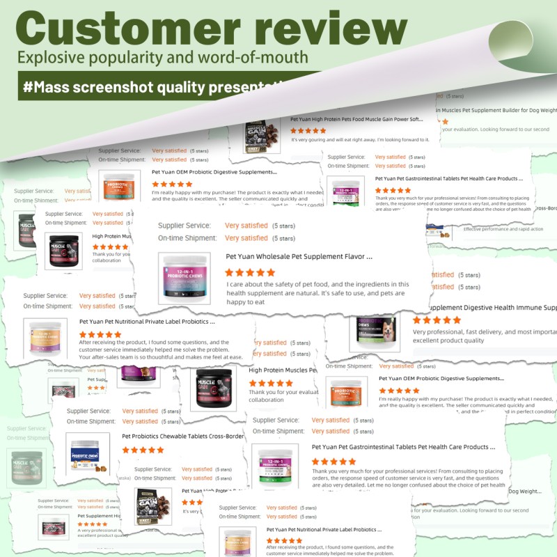 Pet Yuan Pet Care Products Muscle Gain Chews Protein Supplement for Dogs Supports Muscle Builder