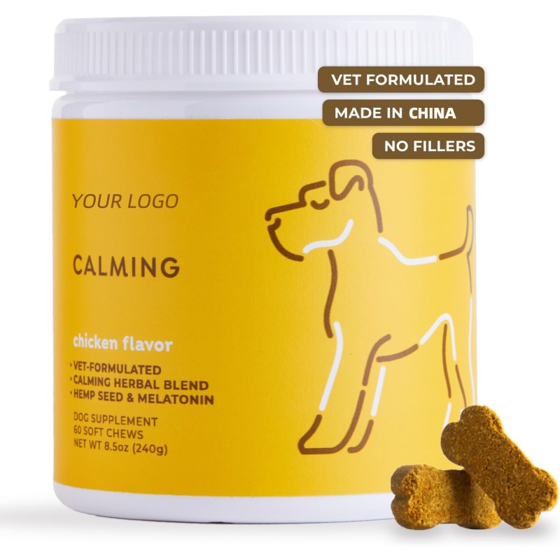 Calming Dog Chews Relief Stress Storms Barking Separation Pet Food Dog Calming Treats