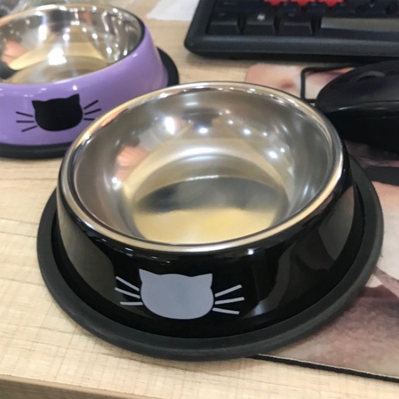 Factory Wholesale Stainless Steel Anti-slip Pet Water and Food Bowls Easy to Clean Thickened cat and Dog Food Bowls