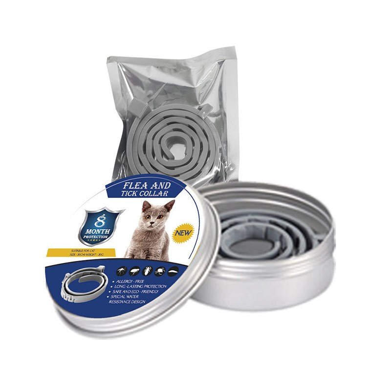 Solid Pattern Anti-Insect Anti-Allergy Cat Dog Collar Ribbon Decoration Natural Rubber Pet Collar Anti-Flea Anti-Tick