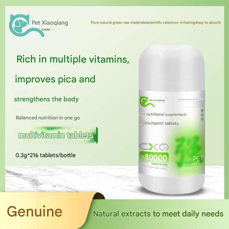 General Multivitamin Tablets for Dogs and Cats Improve Vitamin Deficiency Enhance Physical Constitution Naturally Easy to Absorb