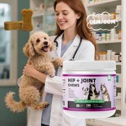 Pet Yuan Pet Bites Dog Chews Hip Joint Support Supplement for Chicken Turkey Tuna Flavored Bottles Fish Application