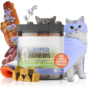 OEM Pet Multi-Vitamin Nutritional Supplement Chewable for Cats Enhances Immune System and Improves Digestion for All Ages Cats