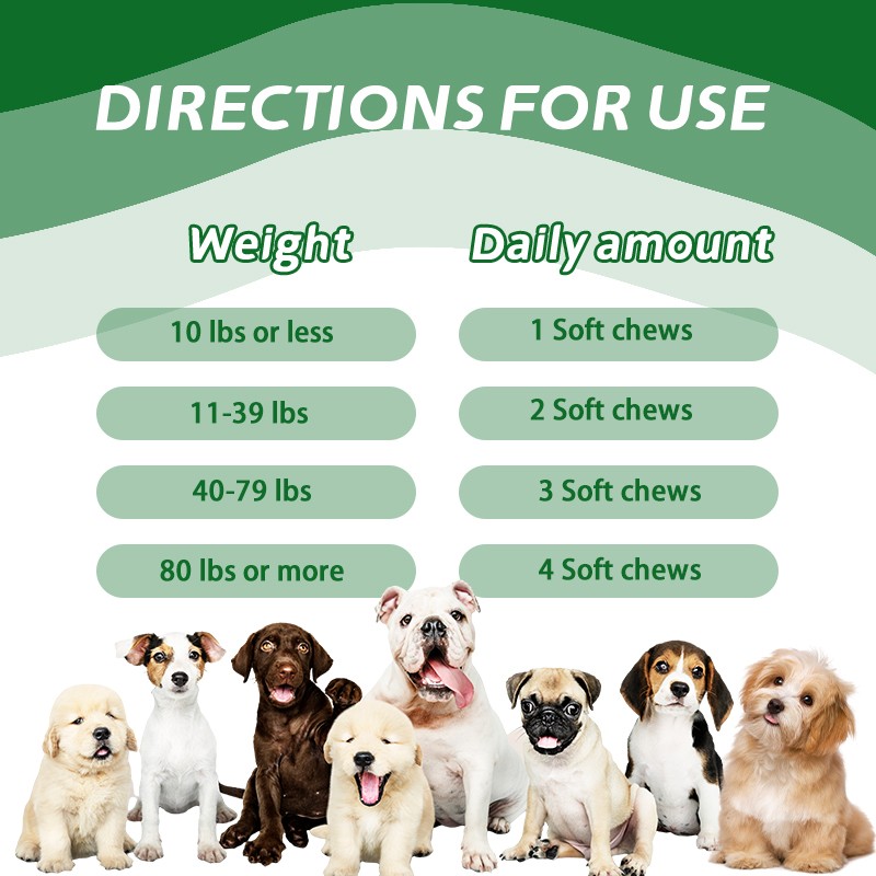 Custom Dog Immunization and Allergy Support Chewing Tablets Reduce Itching and Licking Balance Intestinal Health