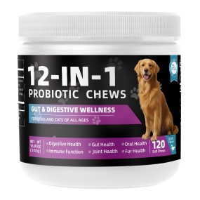 OEM ODM Multi-effect Combined Immunity Enhancing Probiotic Soft Chews for Pets Daily Health Supplements for All Age Groups