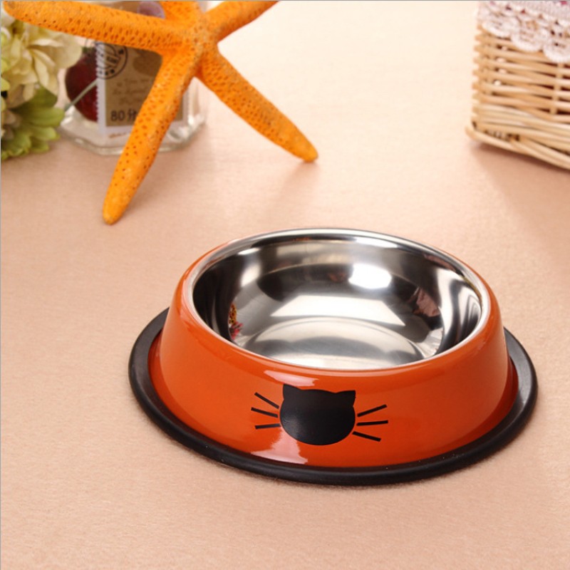 Factory Wholesale Stainless Steel Anti-slip Pet Water and Food Bowls Easy to Clean Thickened cat and Dog Food Bowls