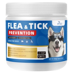 Wholesale Natural Ingredient Pet Flea & Tick Chews Bacon Flavor for Good Palatability Long Term protection for Pet Skin & Health