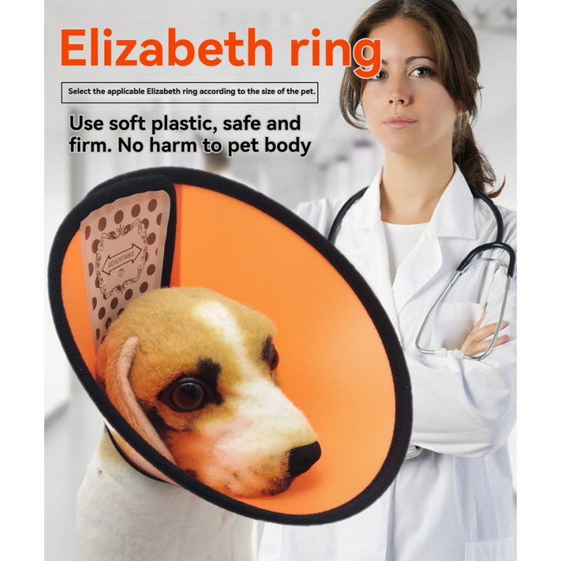 Multi-color Elizabeth Circle Pet Anti-Lick and Anti-Pinch Ring Post-operative Protection Adjustable Neck Circumference