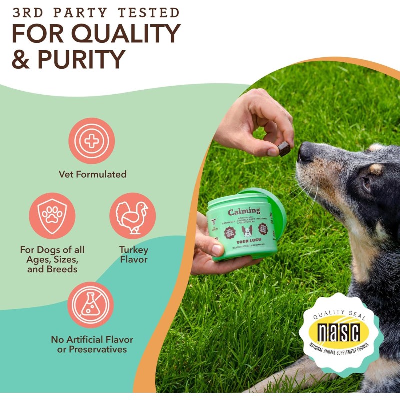 Calming Treats Chews Health Care Dog Chews and Supplements Stress Support Melatonin