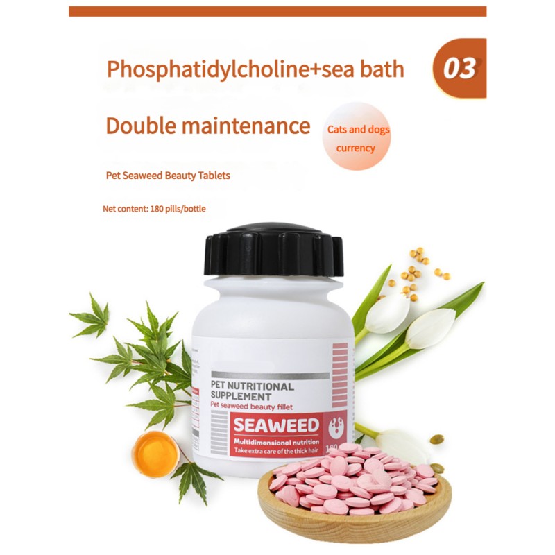 Pet Dog Multi Vitamins Tablets for Promoting Healthy Growth Make Fur Bright Cats Dogs Supplement