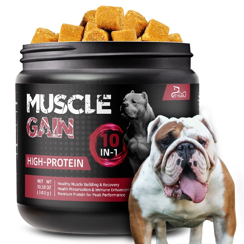 Pet Yuan High Protein Dog Food Health Supplement Premium Muscle Builder for All Breeds Soft Dog Chews