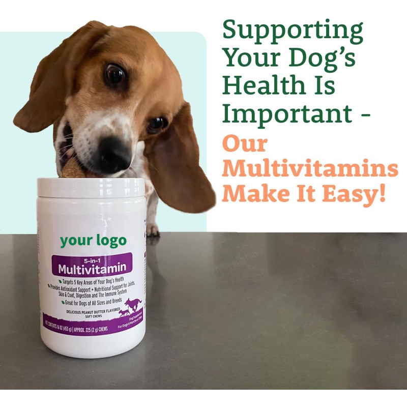 Pet Multivitamins Supplement Nutrition Freeze Dried Chews Supplement for Dog Support Overall Health With Minerals
