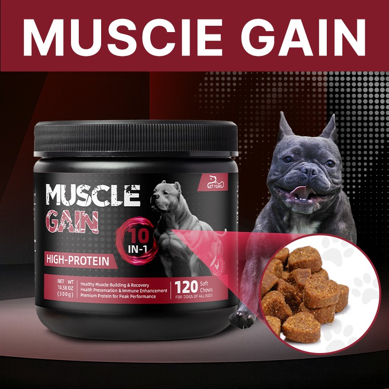 Pet Yuan OEM High Protein Dog Muscle Booster for Weight Gain High in Calories Pet Care Dog Muscle Builder Supplement
