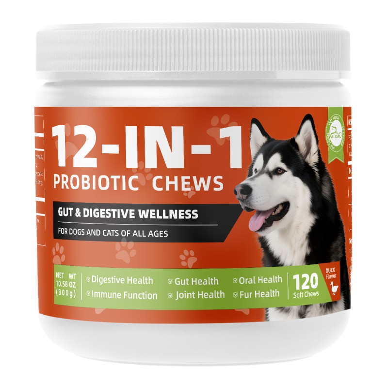 OEM ODM Multi-effect Combined Immunity Enhancing Probiotic Soft Chews for Pets Daily Health Supplements for All Age Groups