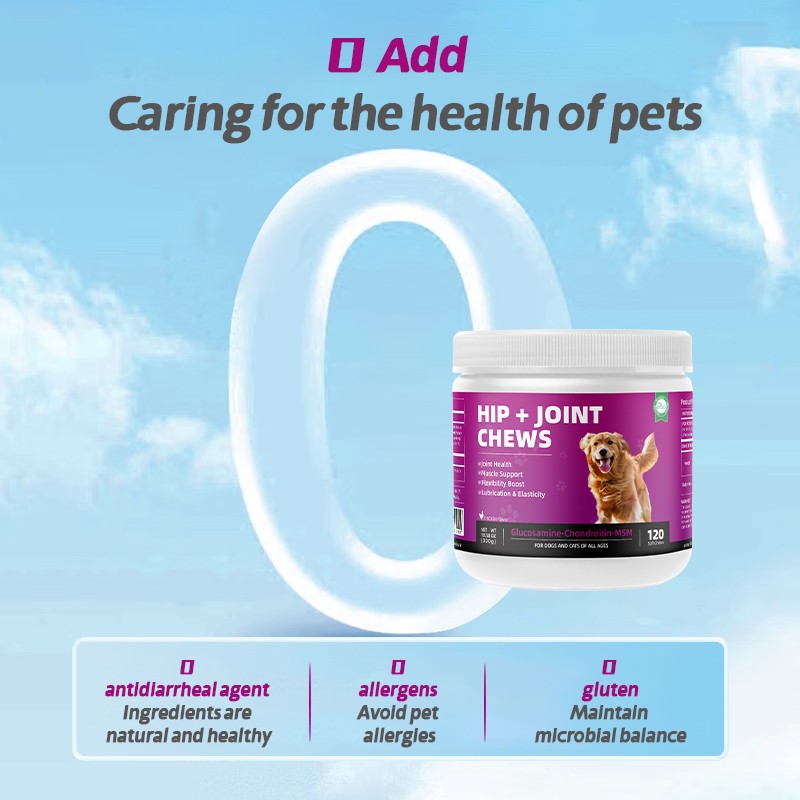 Pet Yuan Dog Cat Chews Pet Hip and Joint Support Supplement Natural Turmeric Curcumin Dog Chews