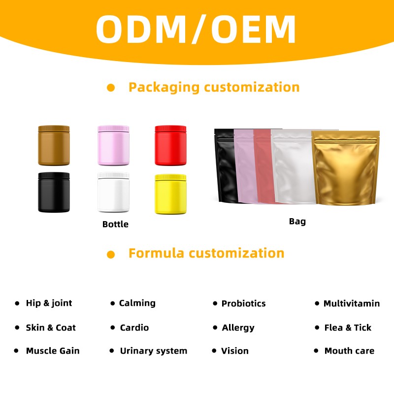 Pet Yuan OEM Hip and Joint Supplement Dog Multivitamin Chew Treats Hip and Joint Supplements Chewable Glucosamine for Dogs