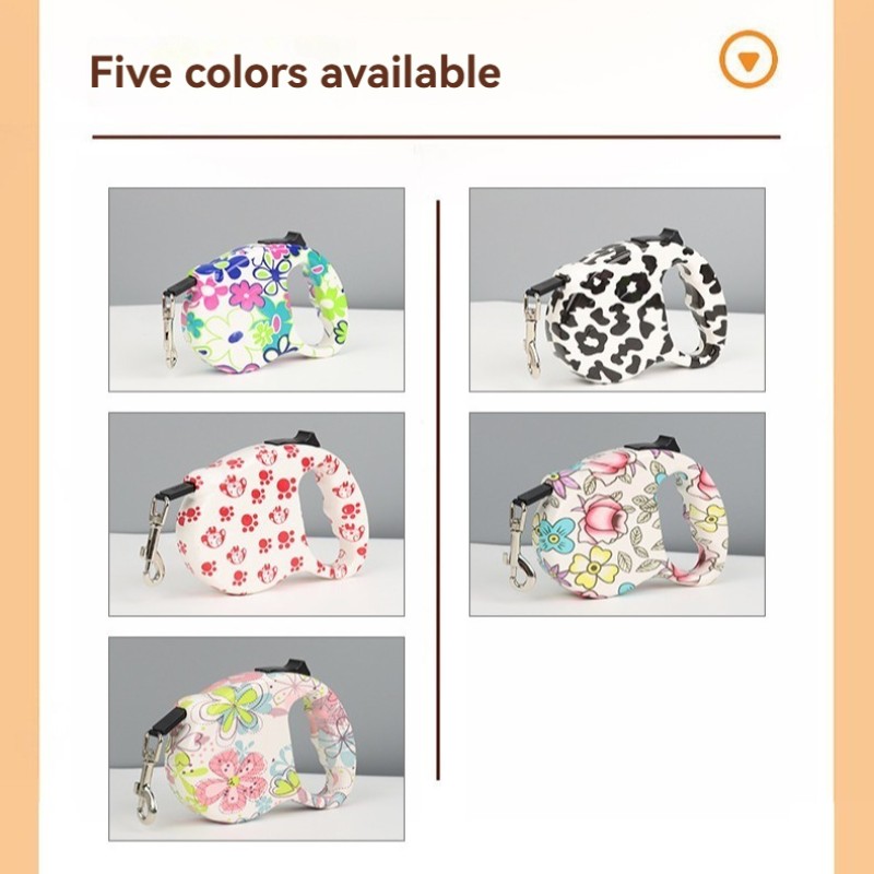 Factory Directly Walking Dog Leash Pet Traction Rope Pet Collar Explosion-proof Punching  Dog Rope