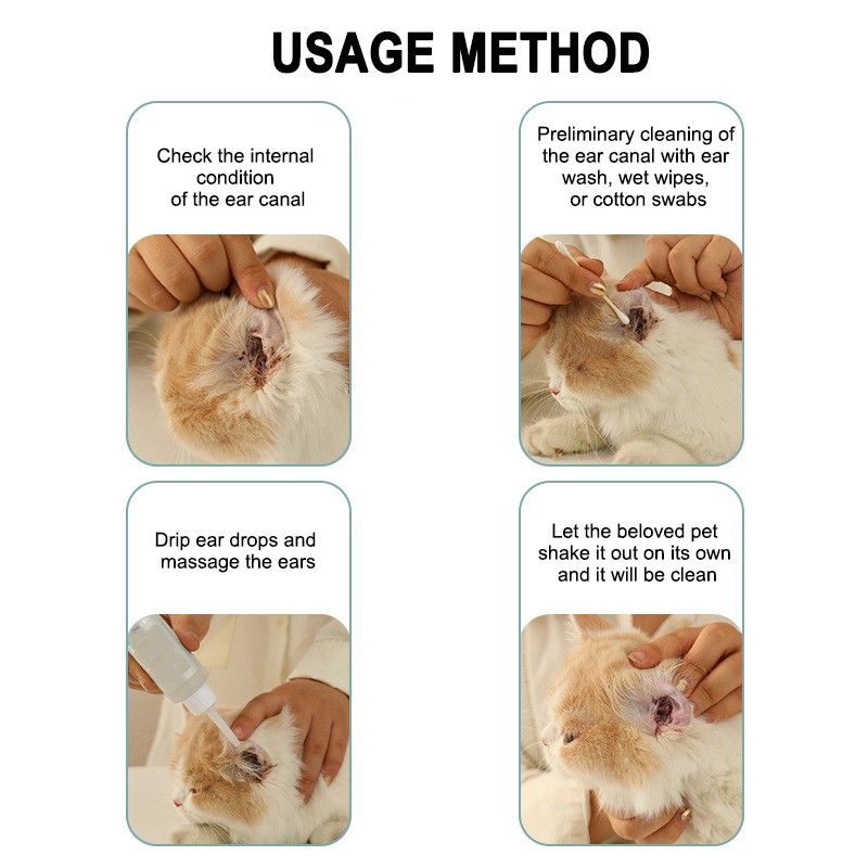 Hot Sale Effective Ear Wash Drops Dog and Cat Grooming Treats Ear Infections and Cleans Ears From Mites