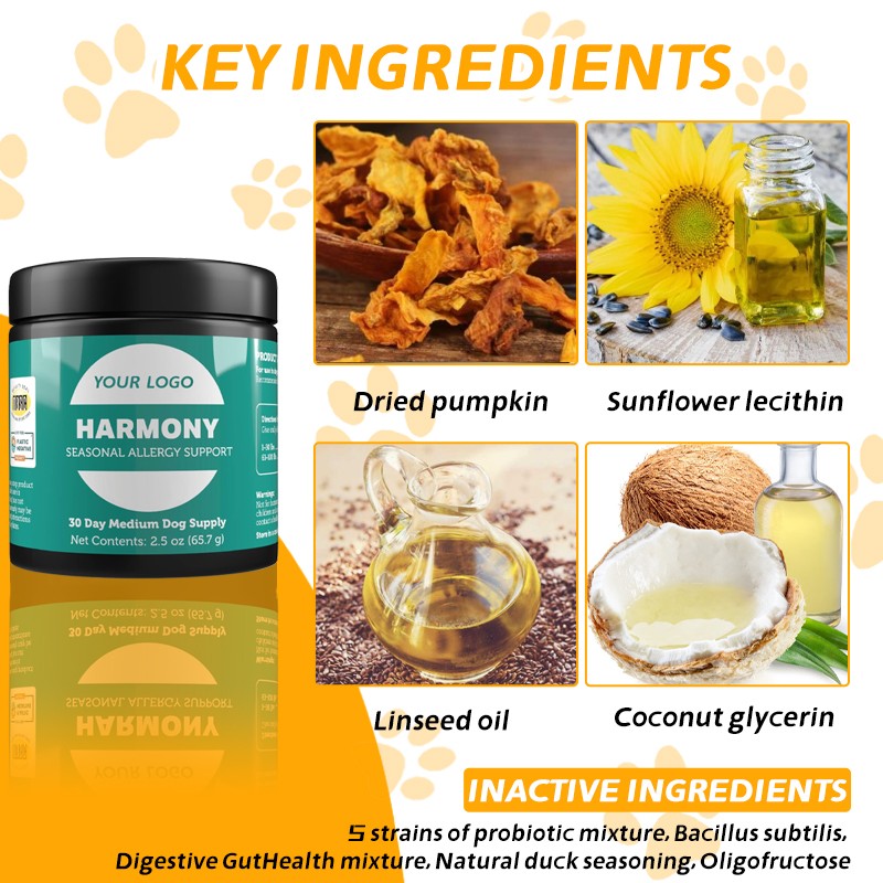 OEM ODM Private Label Pet Health Anti Itch Support Immune Health for Occasional and Seasonal Allergies