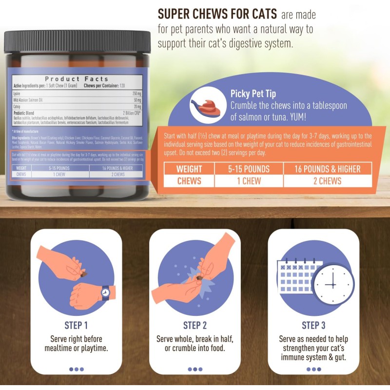 OEM Pet Multi-Vitamin Nutritional Supplement Chewable for Cats Enhances Immune System and Improves Digestion for All Ages Cats
