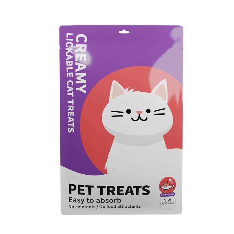 Pet Yuan Factory Supplier Cat Treats 15g Pet Snack Wet Food Package Cat Treats Snack Bag in Whole Pack for Cats