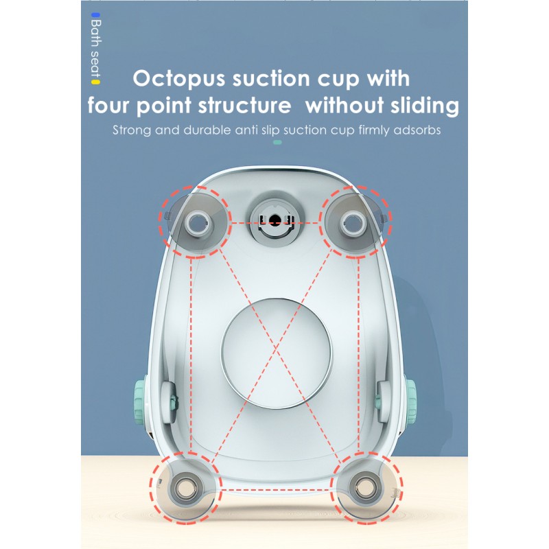 Baby Bath Chair Supplier - Foldable Backrest Suction