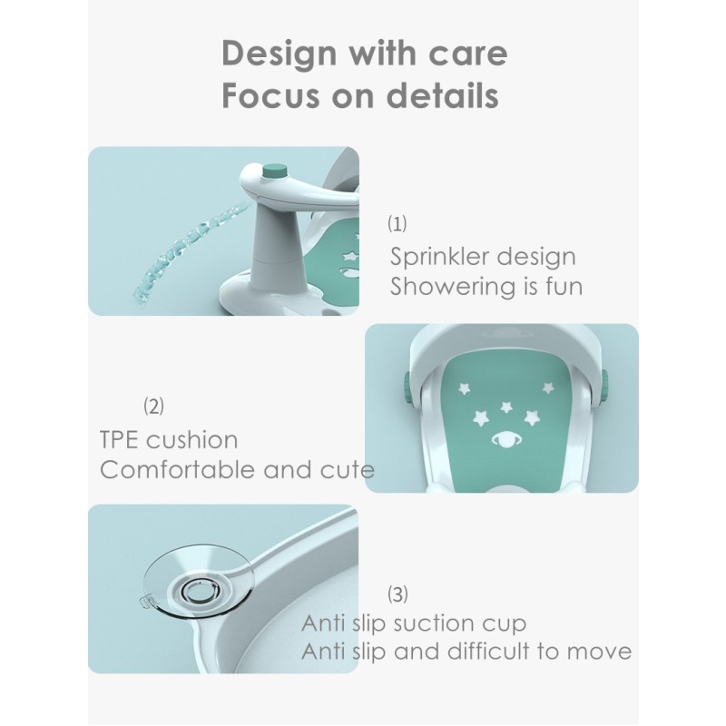 Baby Bath Chair Supplier - Foldable Backrest Suction