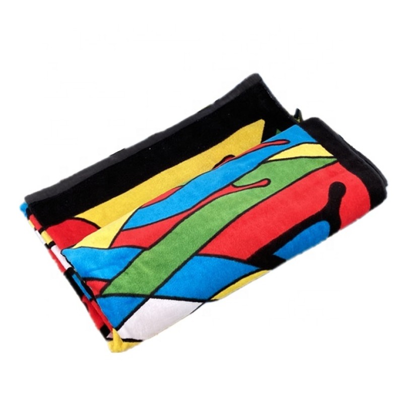 Beach Towel Supplier - Cotton Velour Printed Compressed Feature