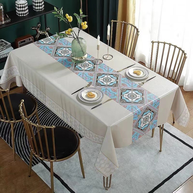 Vintage Tablecloth Supplier - Wholesale Customized Blue Linen