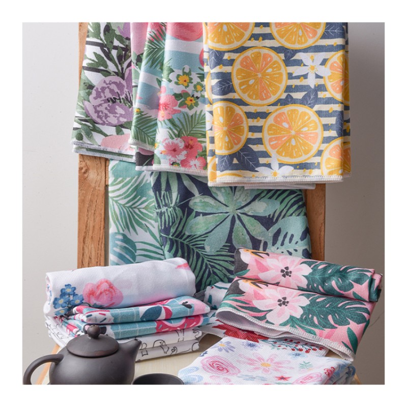 Tea Towel Manufacturer - 100% Polyester Linen Quick Dry