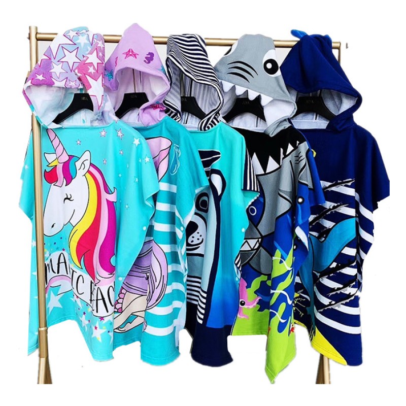 Poncho Towel Manufacturer - Wholesale Kids Hooded Swimming Beach