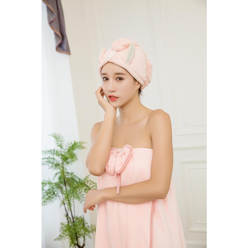 Dry Hair Towel Factory - Cute Cartoon Coral Velvet Hooded