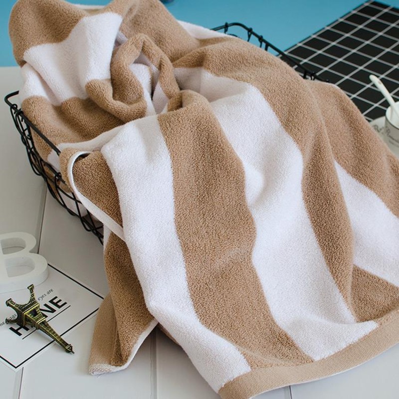 Striped Towel Manufacturer - Custom 100% Cotton Compressed Pool