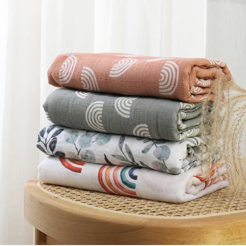 Knitted Blanket Manufacturer - Custom Print Floral Bamboo Cotton