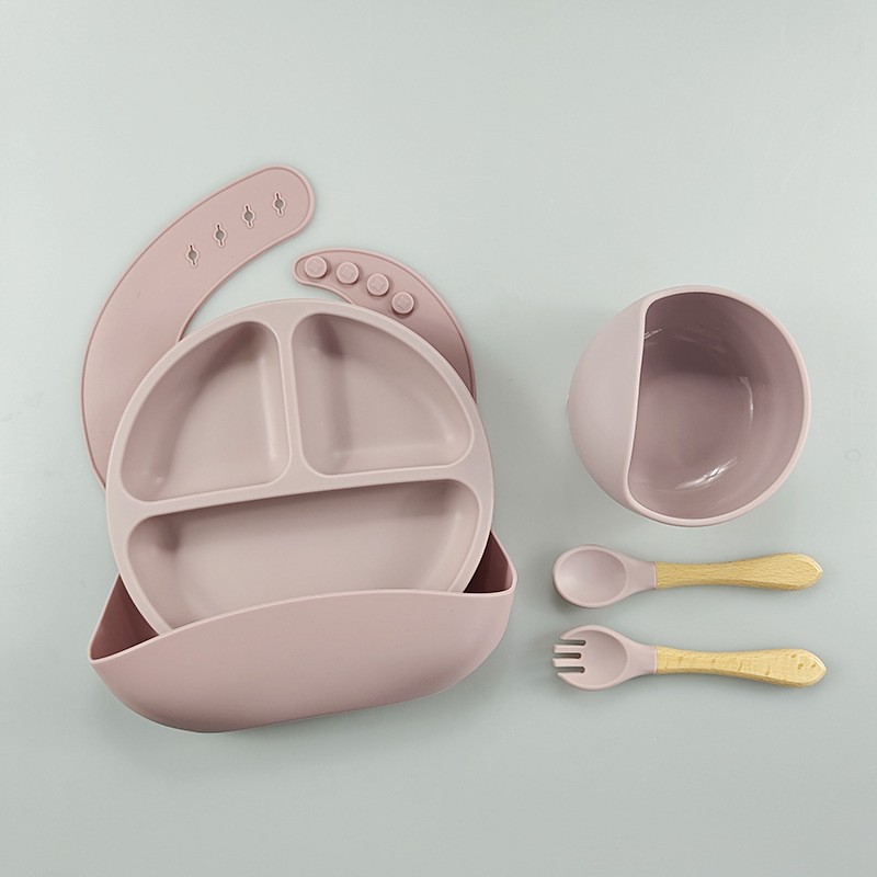 Baby Dinnerware Factory - Silicone Bib Plate Bowl Set