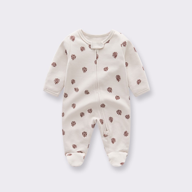 Baby Pajamas Supplier - Zipper 100% Cotton Print Footie