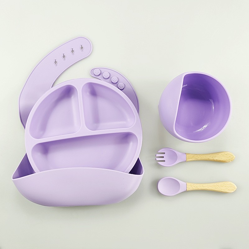 Baby Dinnerware Factory - Silicone Bib Plate Bowl Set