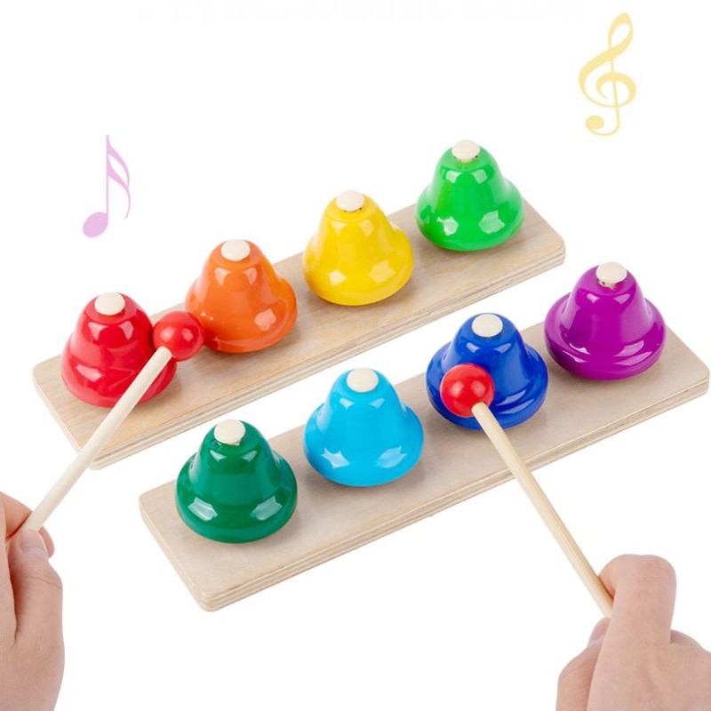 Musical Instrument Supplier - 8-tone Class Bell Wooden Set