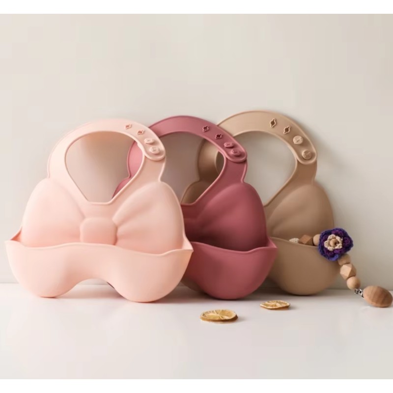 Feeding Bib Factory - New Bow Shape BPA Free Silicone