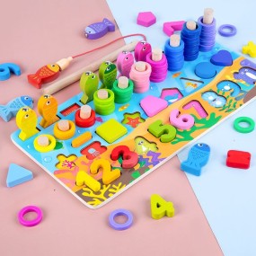 Educational Toy Factory - Wooden Activity Board Fishing Games