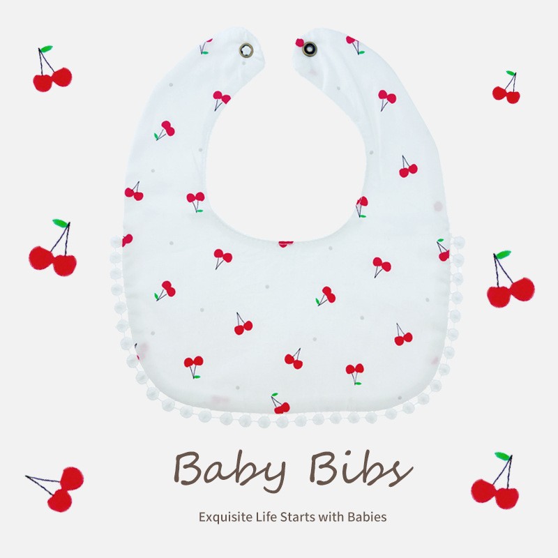 Adjustable Bib Factory - 100% Cotton Cartoon Printed Eating