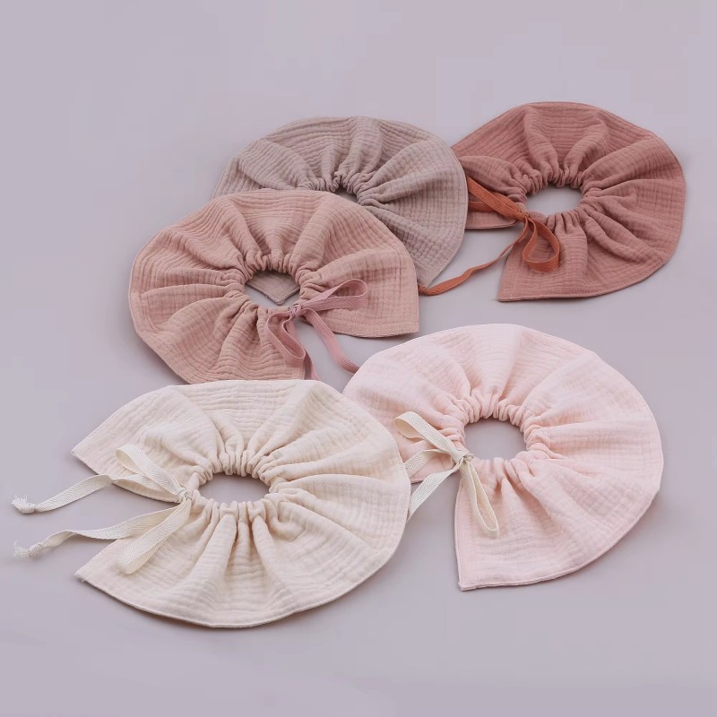 Saliva Towel Supplier - Fashion 2 Layers Hemp Cotton 360