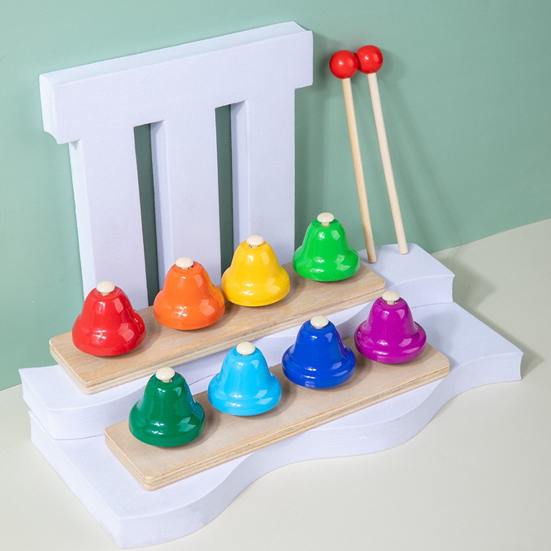 Musical Instrument Supplier - 8-tone Class Bell Wooden Set