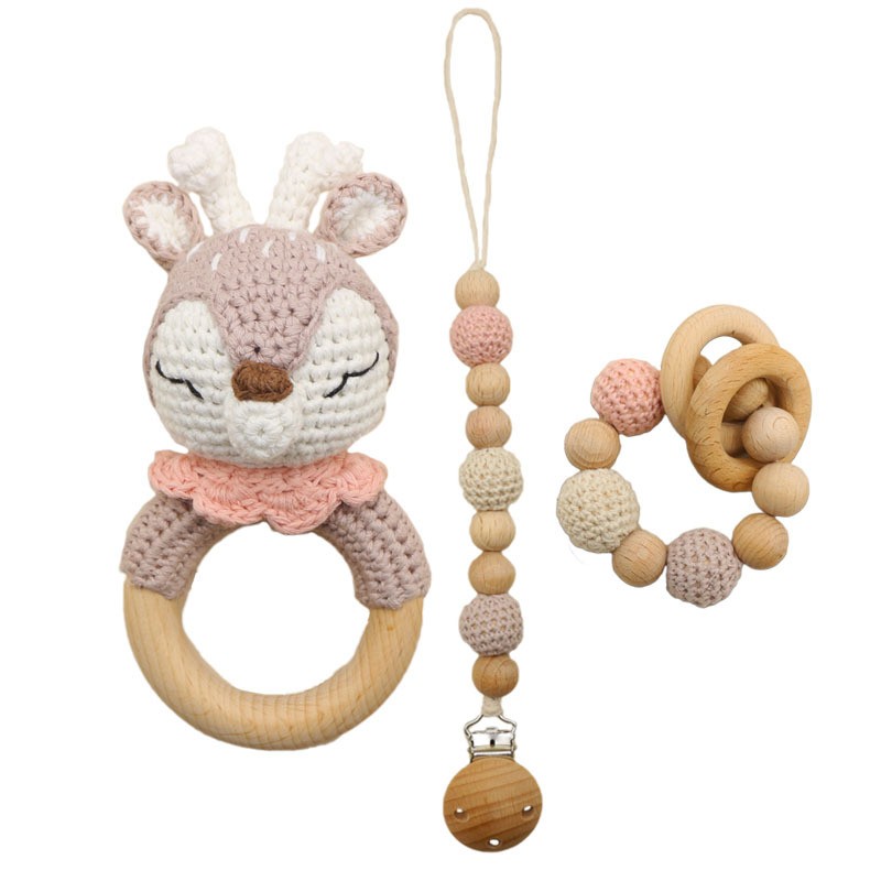 Teething Gift Set Supplier - Beech Teether Wooden Rings Handmade