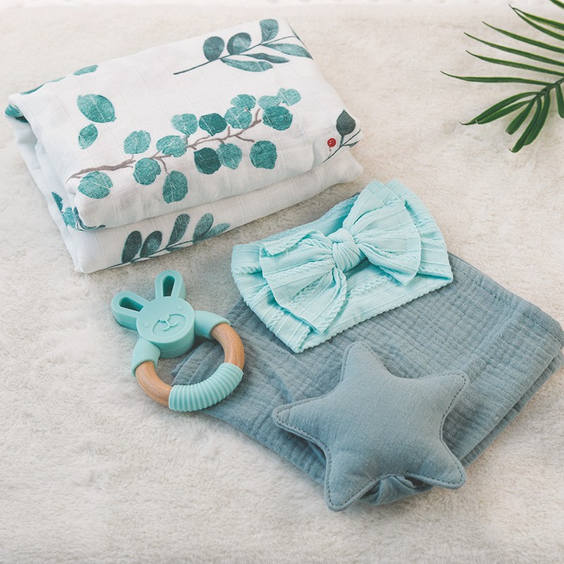 Security Blanket Factory - Baby Lovey Muslin Swaddle Gift Set