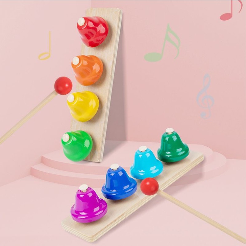 Musical Instrument Supplier - 8-tone Class Bell Wooden Set