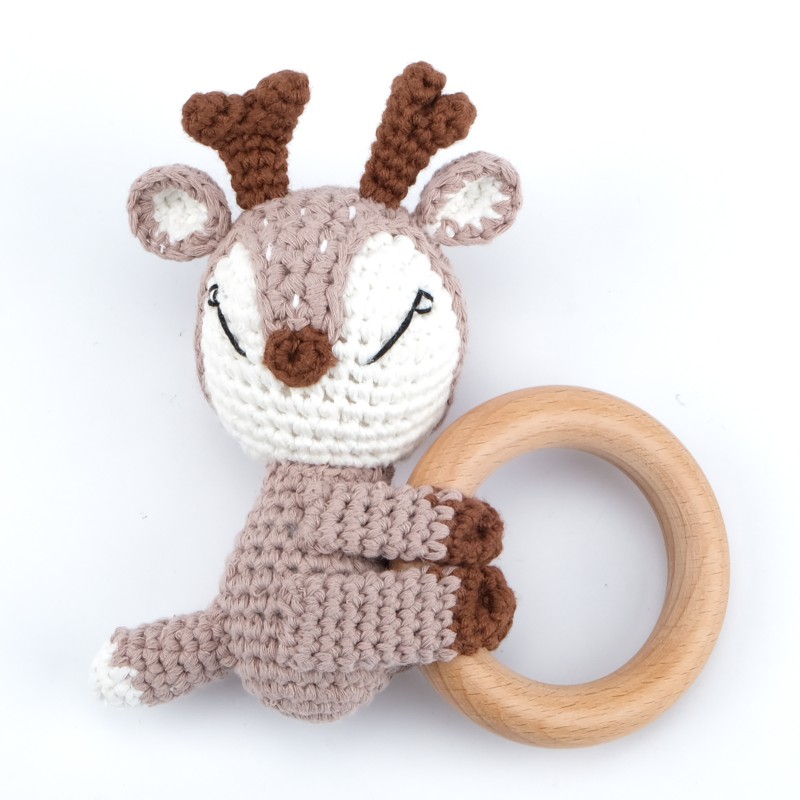Educational Toy Manufacturer - Crochet Bunny Teether Bells Animal