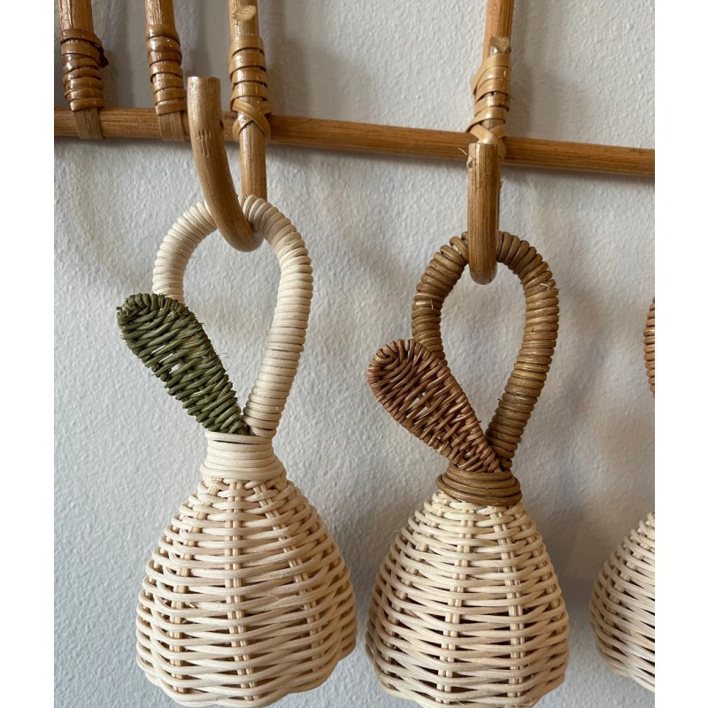 Rattan Rattle Factory - Handmade Boho Wicker Nursery Toy